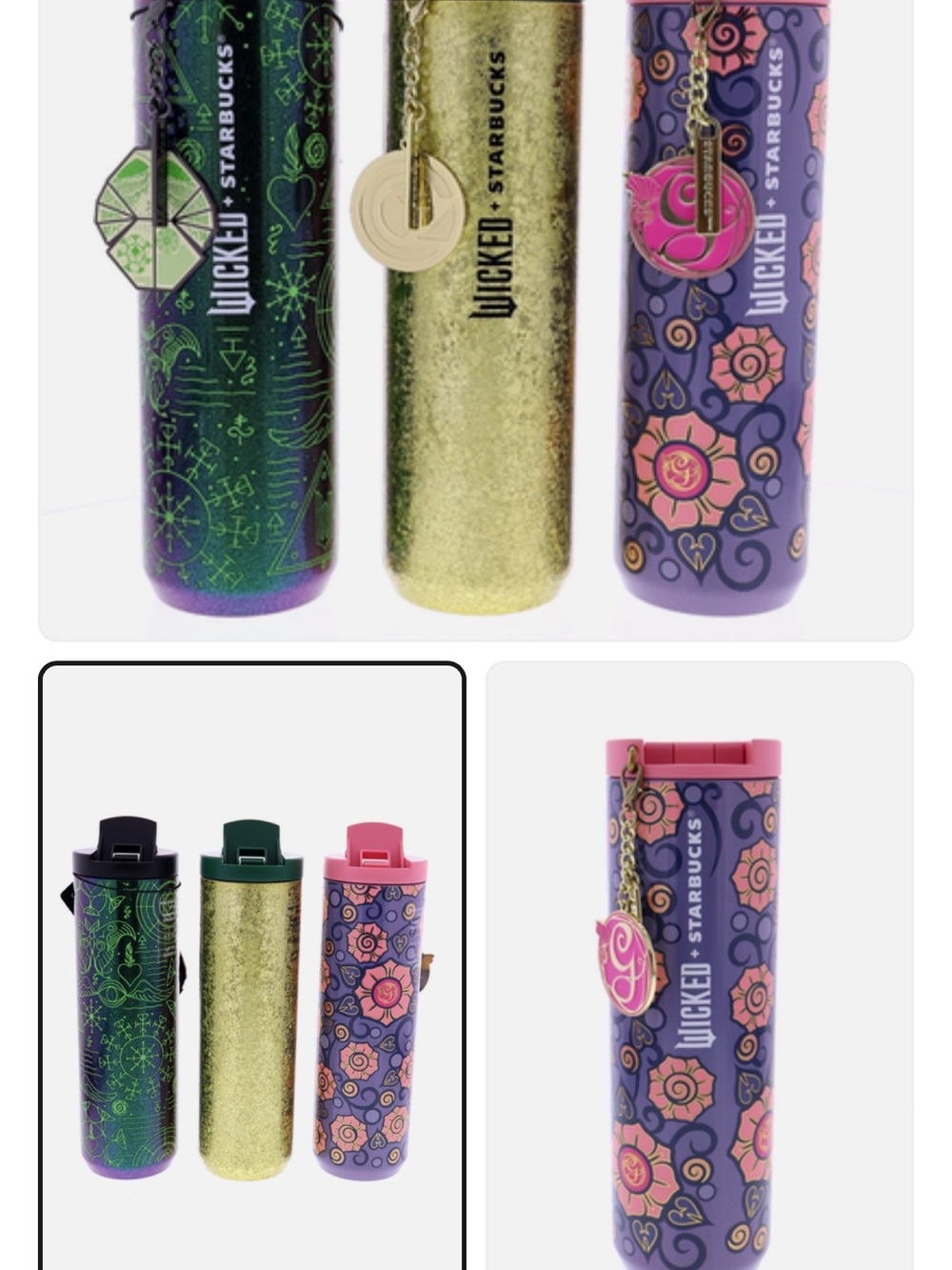 Starbucks Wicked Collection - set of 3  Travel Tumblers